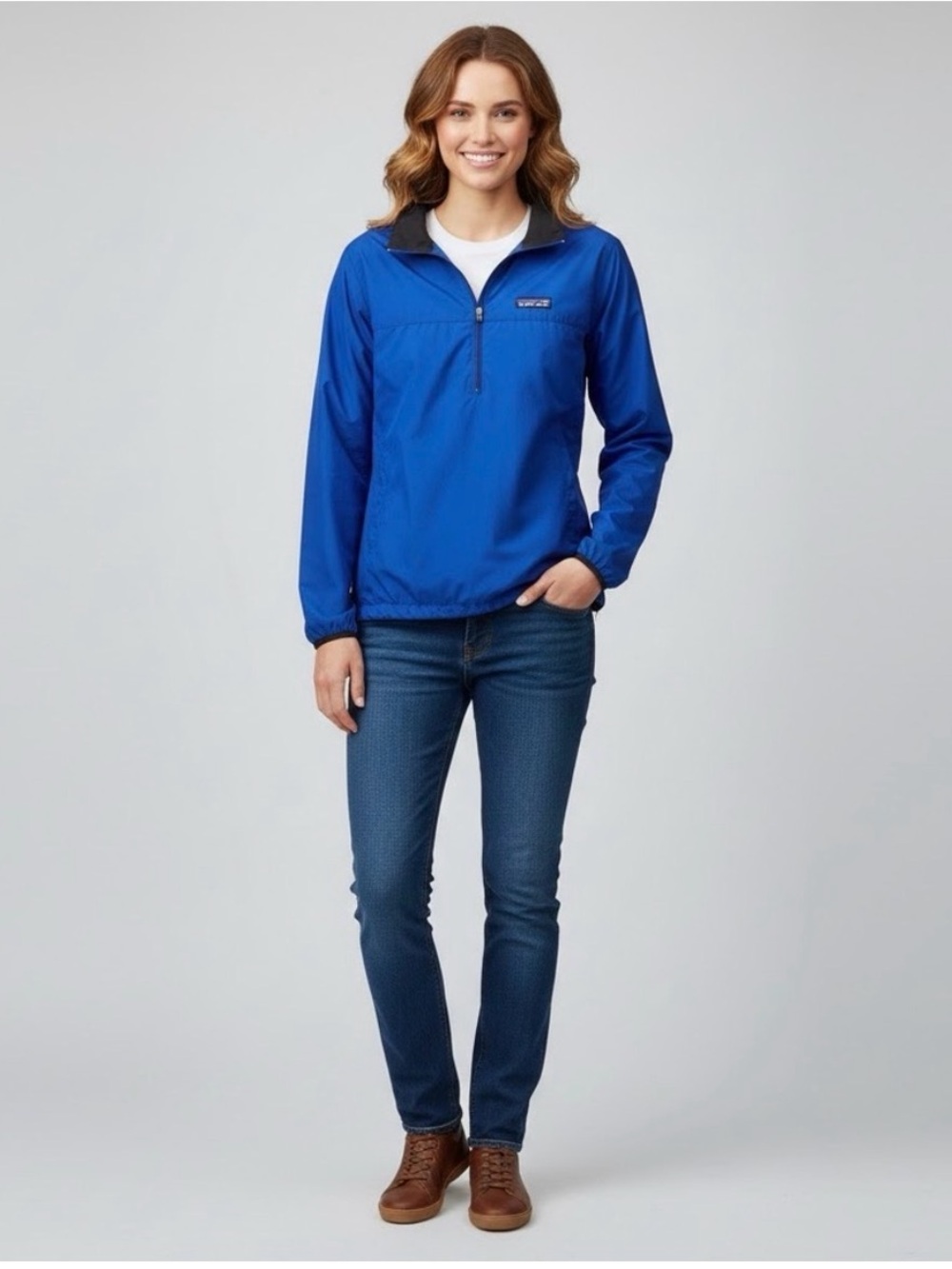 Patagonia Blue Half Zip Windbreaker Pullover Lightweight Jacket Women’s Sz mediu